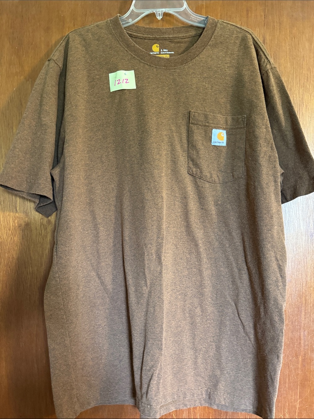 Carhartt Brown Short-Sleeve Pocket T-Shirt Size L Tall ‼️😍‼️